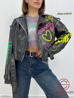 Женская осенняя косуха короткая - Bruno фото 2