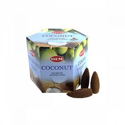 Благовония пуля HEM Back Flow Coconut стелющийся дым конусы 40шт