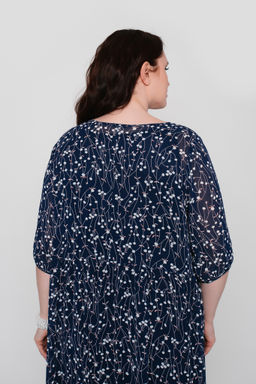 Шифон+трикотаж Платье