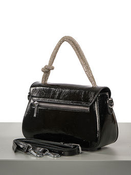 LACCOMA сумка Q6115-черный натуральная кожа полиэстер  фото 4