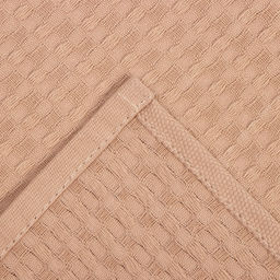 Цена за 2 шт. Кухонное полотенце «Доляна», коричнево-серое, 35×60 см, 100% хлопок, крупная вафля 220 г/м²