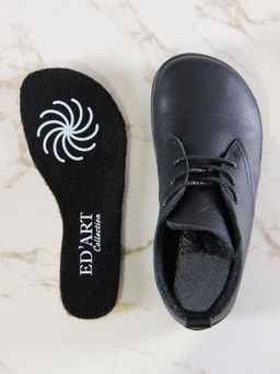 Ботинки женские демисезонные 208.NATAbl.Черный флоттер/Байка