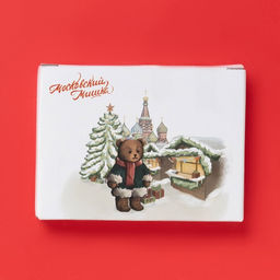 Подставка под чайный пакетик новогодняя Доляна Московский мишка, керамика, 12?9,5 см, белая фото 5