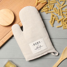 Варежка Этель «HOME», цвет бежевый, 26×16 см, 50%хл, 50%лен