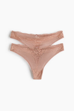Pack de 2 bragas thong de encaje