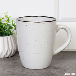 Кружка 6 штук на металл стенде 400 мл Ручная работа Точки / 1700