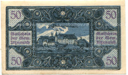 Банкнота 50 геллеров 1920 года Австрия  Утценайх (нотгельд)