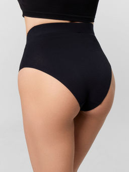 Цена за 2 штуки! Трусы женские черные с высокой посадкой