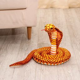 Мягкая игрушка Змея. Кобра, 200 см, цвет жёлтый - Simaland фото 4