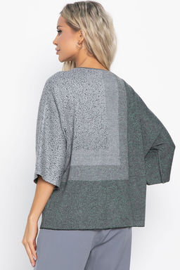 Джемпер Орлеан (серый/изумруд) Б14998-4М