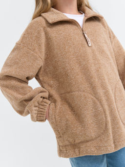 Олимпийка флисовая Бежевый меланж 7+ - Bungly фото 12