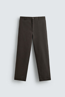 PANTAL?N STRAIGHT FIT ESTRUCTURA / Marr?n - Zara фото 6