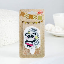 Цена за 4 шт. Свеча для торта Панда ВЖУХ!, 6.5 см - Страна карнавалия фото 2