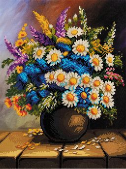 Кристальная (алмазная) мозаика ФРЕЯ ALVR-308 Букет полевых цветов 30 х 40 см