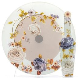 27633 Тортовница 2пр 30,5см вращающ стекло LR (х8)