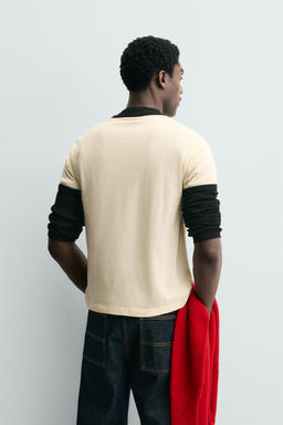 RIB T-SHIRT WITH CONTRAST HEART - Zara фото 3