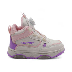 Кроссовки высокие демисезонные В7776-20 бежево розовые - BONCY фото 2