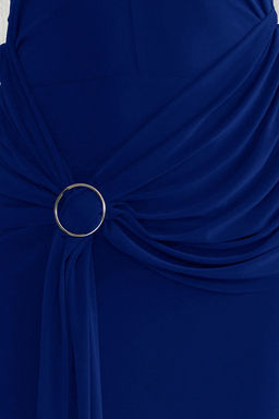 TRENDYOLMILLA Kahverengi Akseuar Detayl? Orme Uzun S?k Abiye Elbise TPRSS25AE00014 фото 4