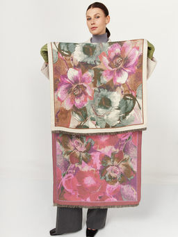 в составе ШЕРСТЬ и КАШЕМИР Большой, мягкий, теплый двусторонний палантин - Tantino фото 2