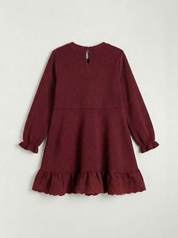 Nak??l? Uzun Kollu K?z ?ocuk Elbise