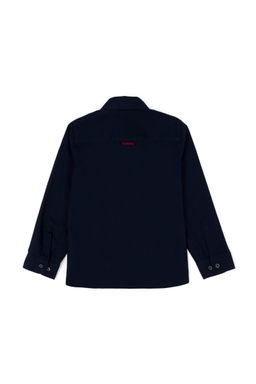 Темно-синяя базовая рубашка с длинным рукавом для мальчика - U.s. polo assn фото 2