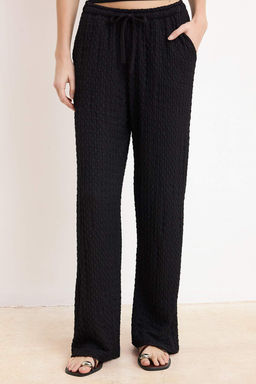 Haki Wide Leg/Genis Paca Lastikli Dokulu Orme Pantolon TWOSS26PL00121 - Trendyolmilla фото 6