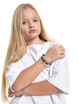 Браслет (кольца) PR3221 белый/черный - Mini maxi фото 3