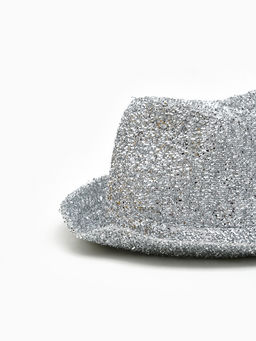 Карнавальная шляпа "Диско" серебряная р-р 56-58