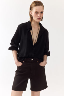 Vaquero corto de talle alto - H&m фото 7