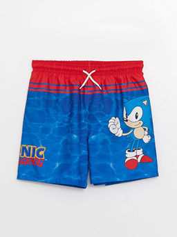 H?zl? Kuruyan Sonic Bask?l? Erkek ?ocuk Deniz ?ortu