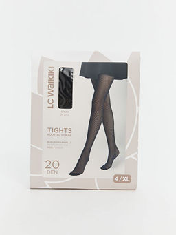 20 Denye Desenli Kad?n K?lotlu ?orap