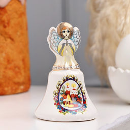Сувенир Ангел на колокольчике. Пасха, 9 см