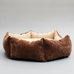 Лежанка шестиугольная, 52 х 50 х 15 см, микровельвет, микс - Пижон фото 3