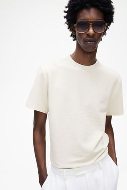 Camiseta en punto texturizado Regular Fit