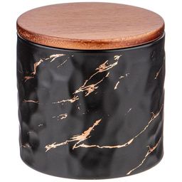 БАНКА ДЛЯ СЫПУЧИХ ПРОДУКТОВ КОЛЛЕКЦИЯ ЗОЛОТОЙ МРАМОР ЦВЕТ:BLACK 11,5*11 СМ