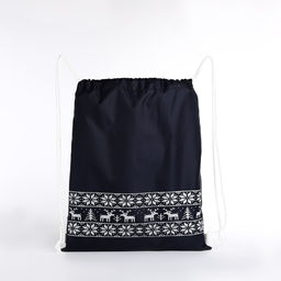 Мешок новогодний на шнурке, цвет чёрный - Simaland фото 5