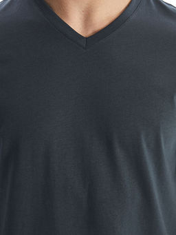 V Yaka K?sa Kollu Penye Erkek Ti??rt