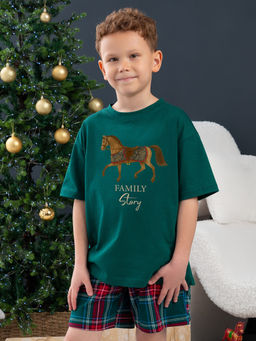 Комплект для мальчика Конь Зеленый - Modamica фото 2