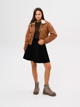 Ботинки 319.taskanaka.Тауп майами+капучино замша/шерсть