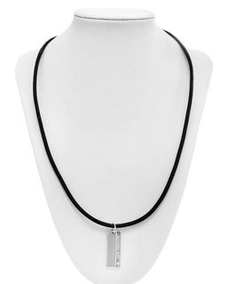 Колье из серебра кожа, Ю-52006р