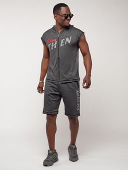 Спортивный костюм летний мужской темно-серого цвета 2264TC - FUYOUKAI фото 7