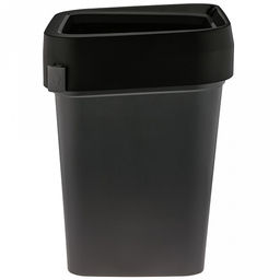 Ведро для мусора с воронкообразной крышкой пластмассовое SMART BIN PRO 50л, с креплением для мусорных пакетов, черный Econova (Россия) - Домашняя мода фото 2