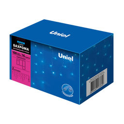 ULD-B2007-100/TTK BLUE IP44 Бахрома светодиодная с эффектом мерцания, 2м. Соединяемая. 100 светодиодов. Синий свет. Провод прозрачный. ТМ Uniel