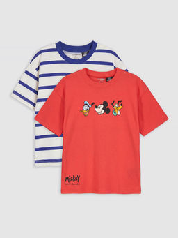 Mickey Mouse Bask?l? Erkek ?ocuk Ti??rt 2li
