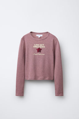 STRIPED PRINT T-SHIRT