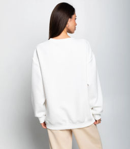 Свитшот #КТ1782, белый