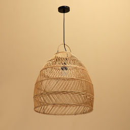 Светильник потолочный из ротанга «Агус», 1×120 Вт, Е27, 45×45×45 см