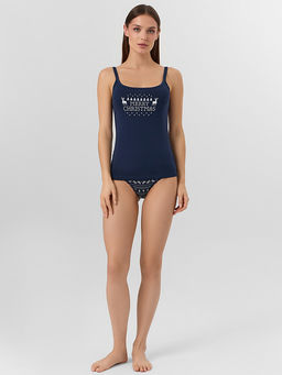 Комплект женский новогодний синий