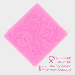 Цена за 3 шт. Молд для заливки Доляна «Вензель», силикон, 6×5.5 см, розовый