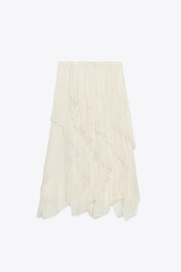 ZW COLLECTION COTTON GAUZE SKIRT - Zara фото 7